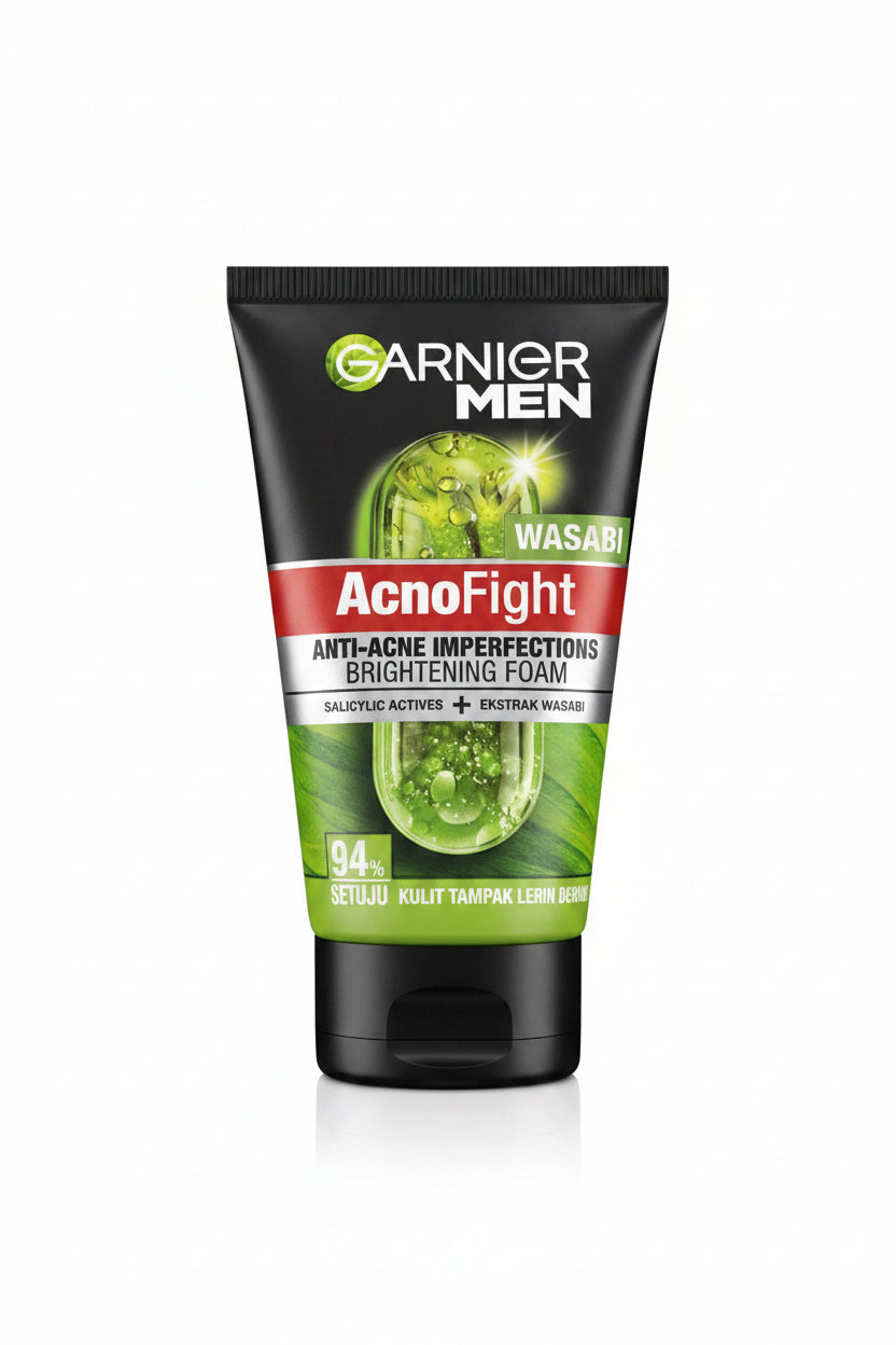 فوم روشن‌کننده وسابی گارنیه مردانه | Garnier Men AcnoFight Wasabi Brightening Foam