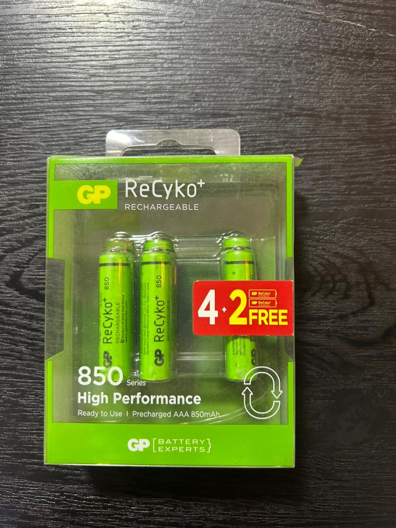 بتری قابل چارج GP ReCyko+ AAA 850mAh (۶ عدد)