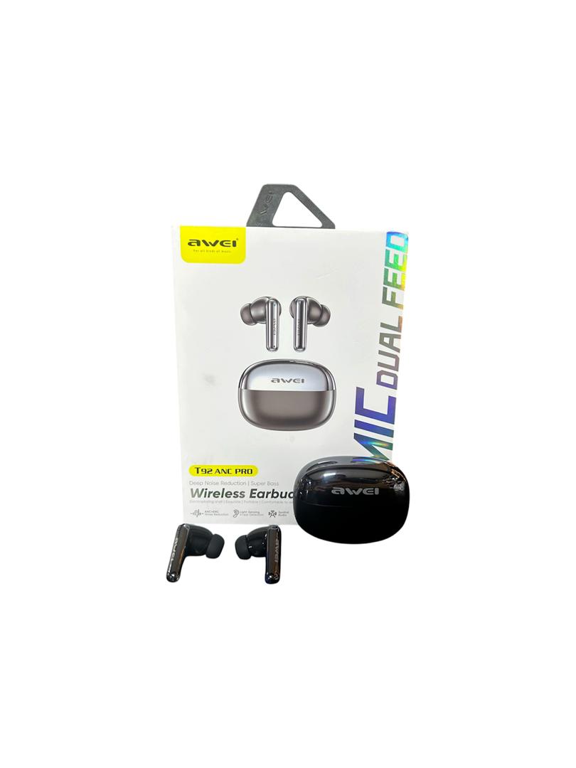 ایرپاد بی‌سیم Awei T92 ANC Pro | Awei T92 ANC Pro Wireless Earbuds 6-Mic