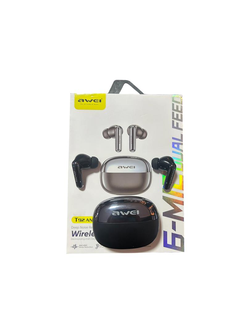 ایرپاد بی‌سیم Awei T92 ANC Pro | Awei T92 ANC Pro Wireless Earbuds 6-Mic