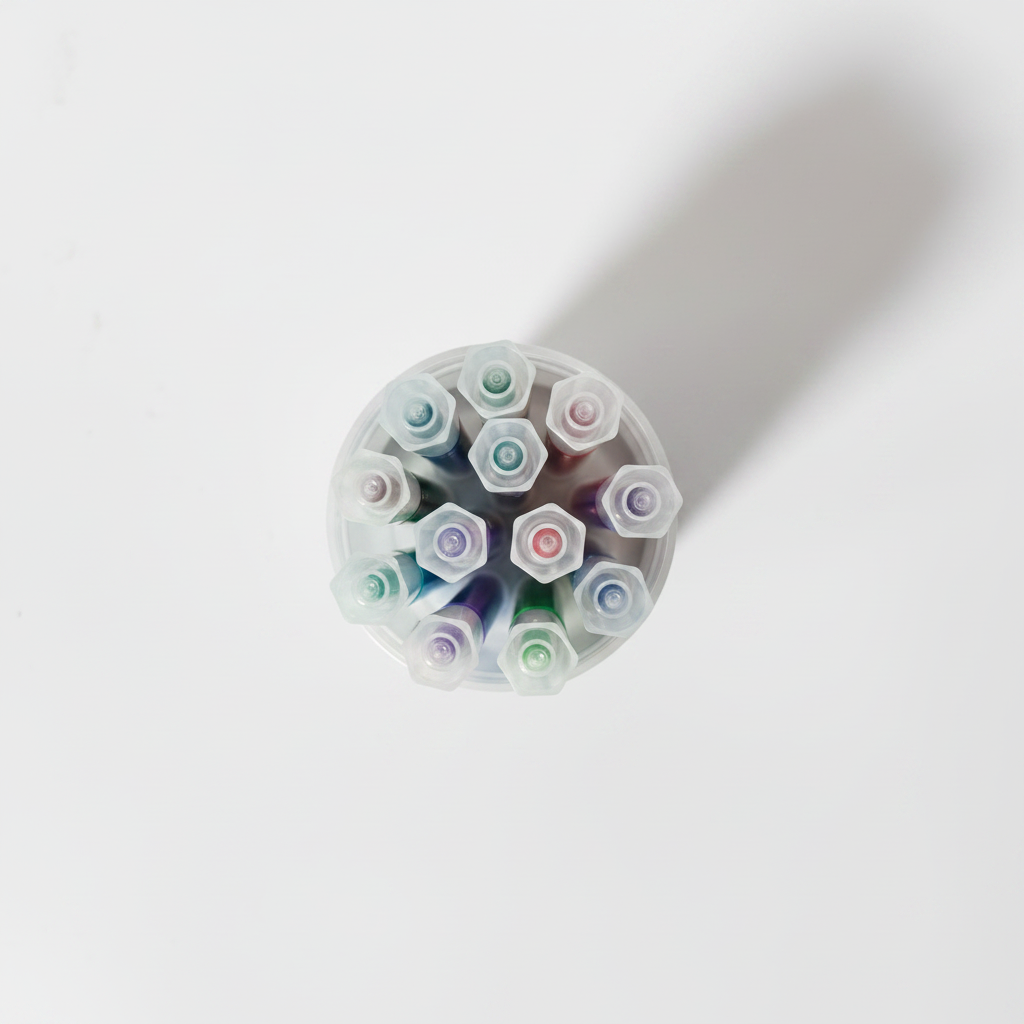 M&S watercolor pens top-down circle view