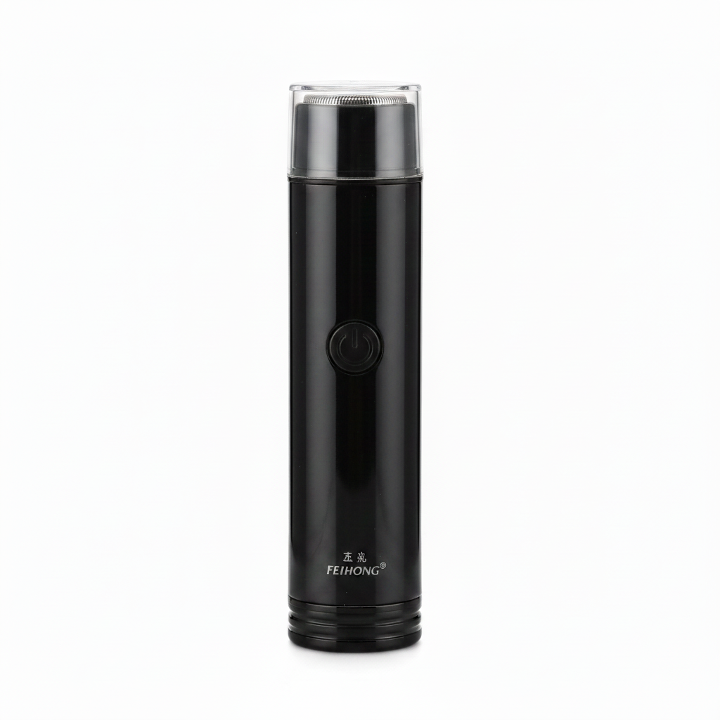 FEIHONG FH021 Portable Electric Shaver - front view black