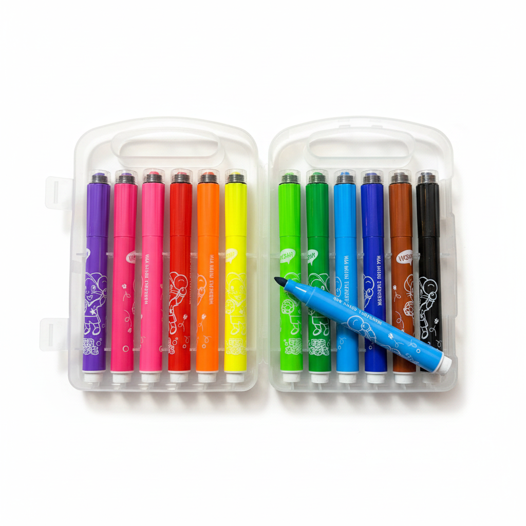 Zibear stamp pens case opened all colors