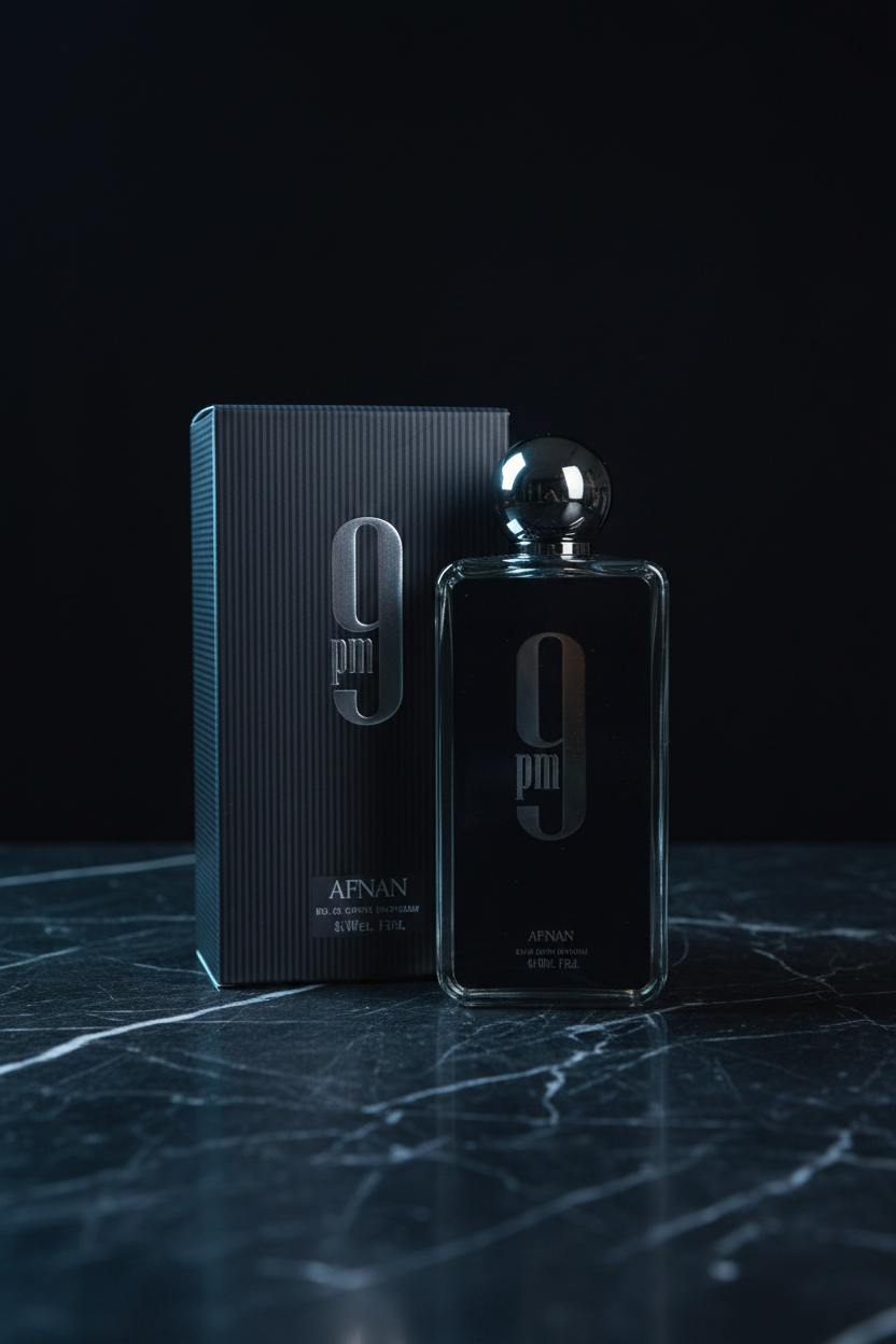 Afnan 9PM Eau de Parfum - Bottle and Box