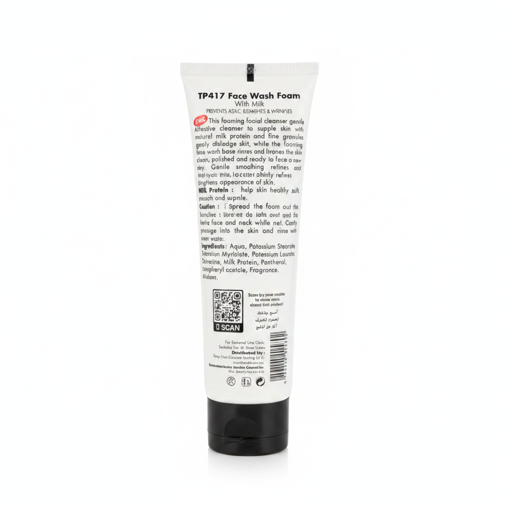 Touch Me! Please Milk Face Wash Foam - back with ingredients