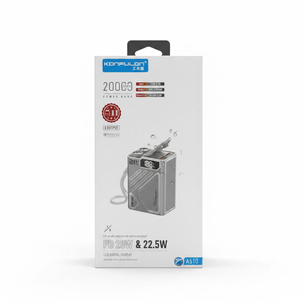 Konfulon A510 box front PD 20W 22.5W specifications