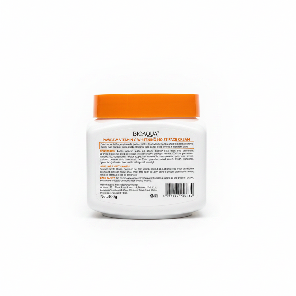 BIOAQUA PawPaw Vitamin C Whitening Moist Face Cream - back view