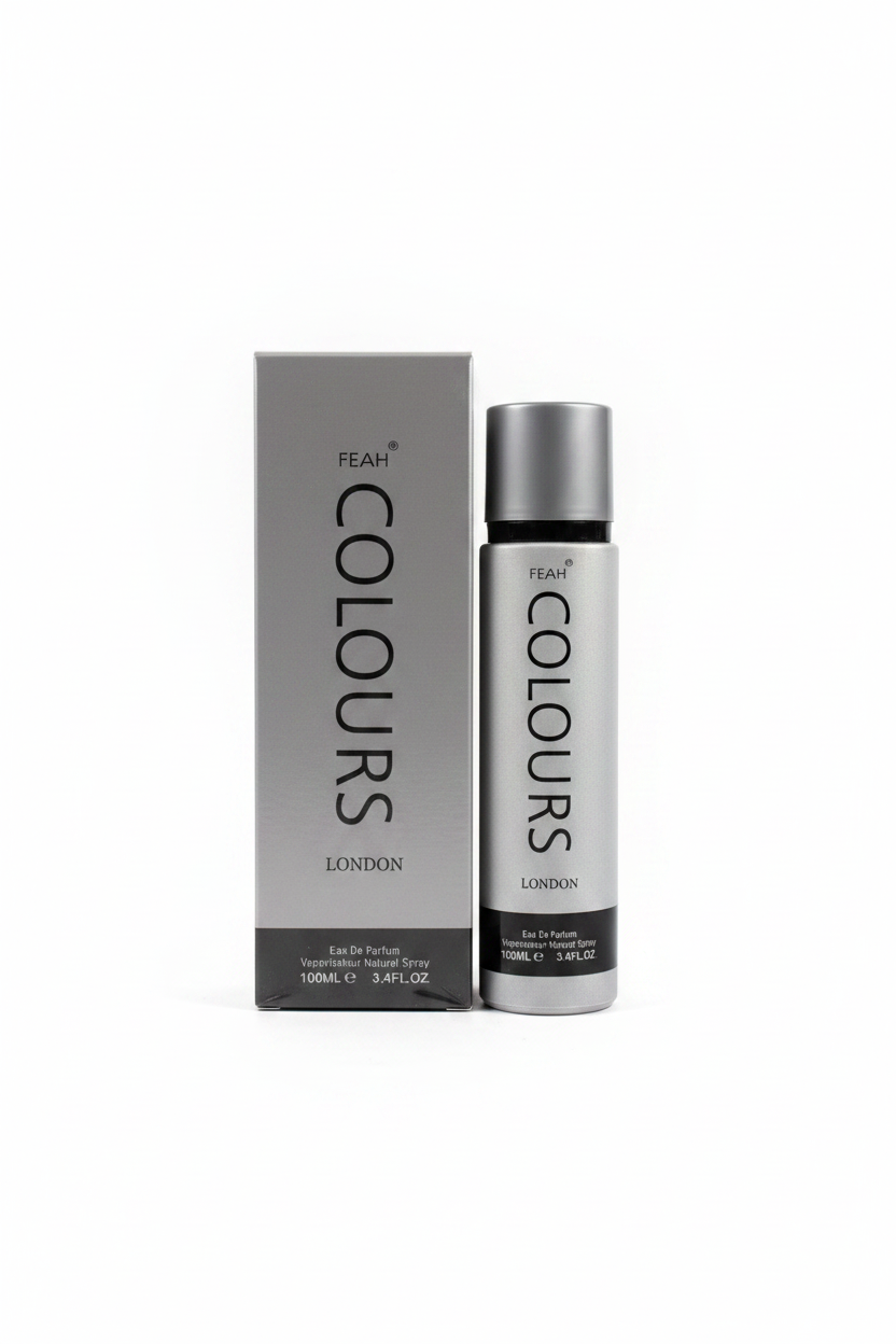 FEAH Colours London silver-grey bottle with box