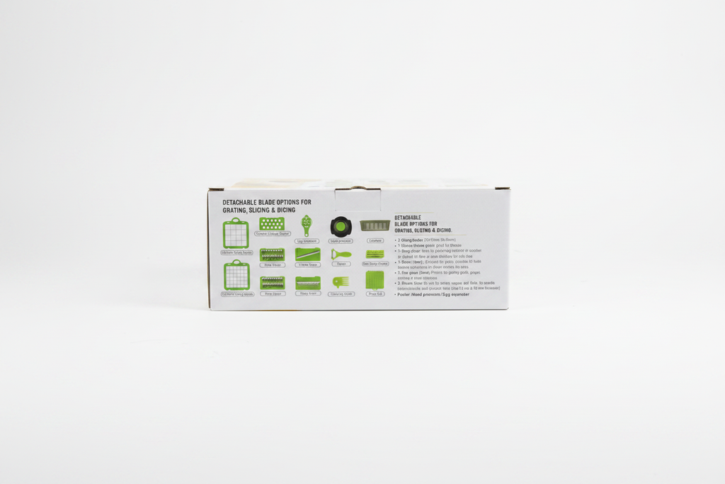 Box back showing detachable blade options diagram