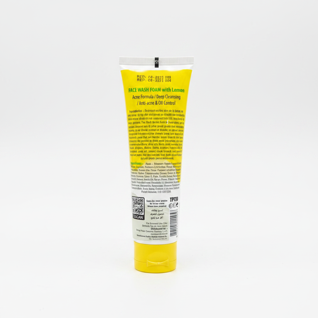 Touch Me! Please Lemon Face Wash Foam - back with ingredients
