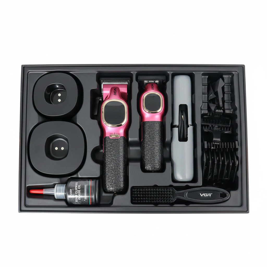 VGR clipper set in tray