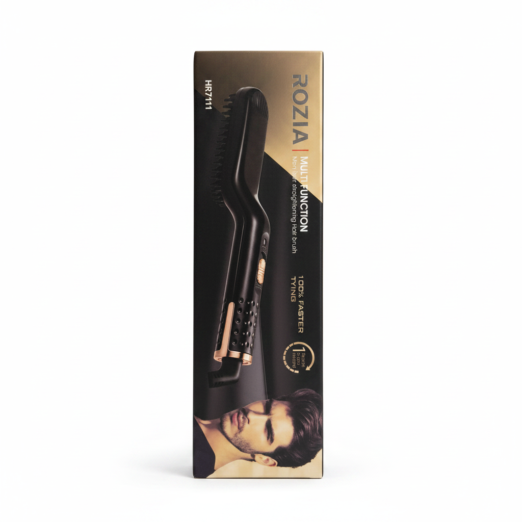 ROZIA HR7111 Men Hair Straightening Brush - box front