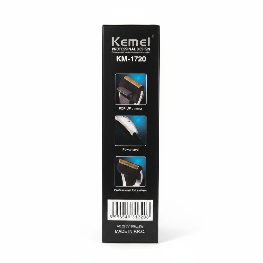 Kemei KM-1720 box side