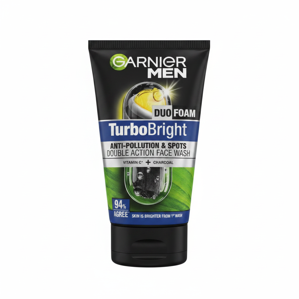 Garnier Men TurboBright Duo Foam Face Wash - front view
