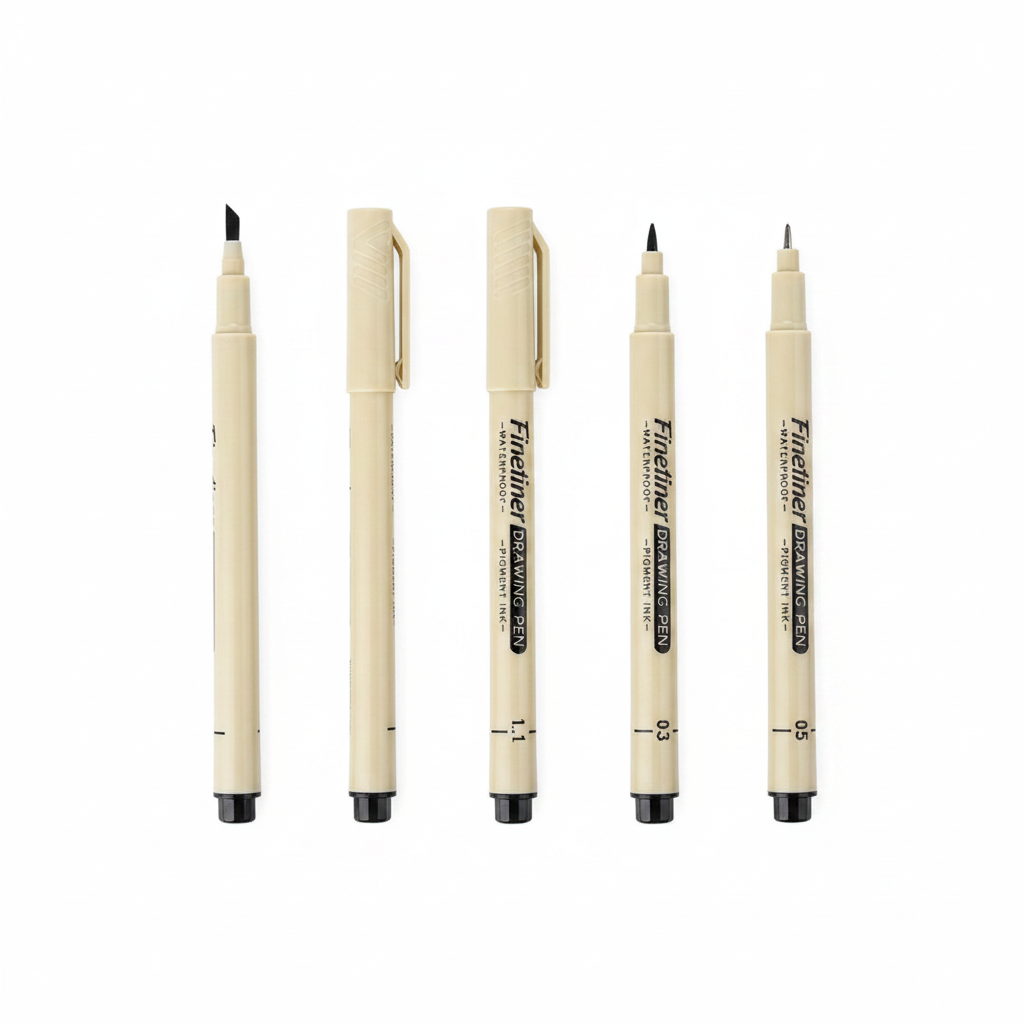 SHANDS fineliner 4 pens uncapped row