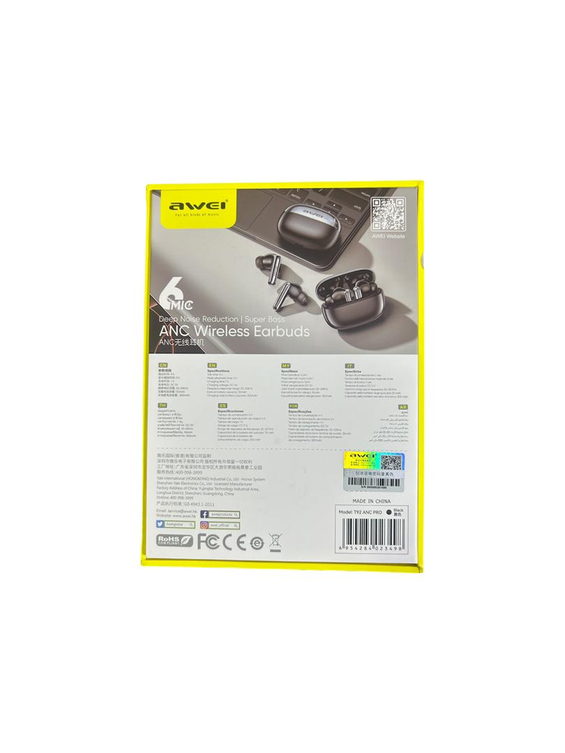 ایرپاد بی‌سیم Awei T92 ANC Pro | Awei T92 ANC Pro Wireless Earbuds 6-Mic
